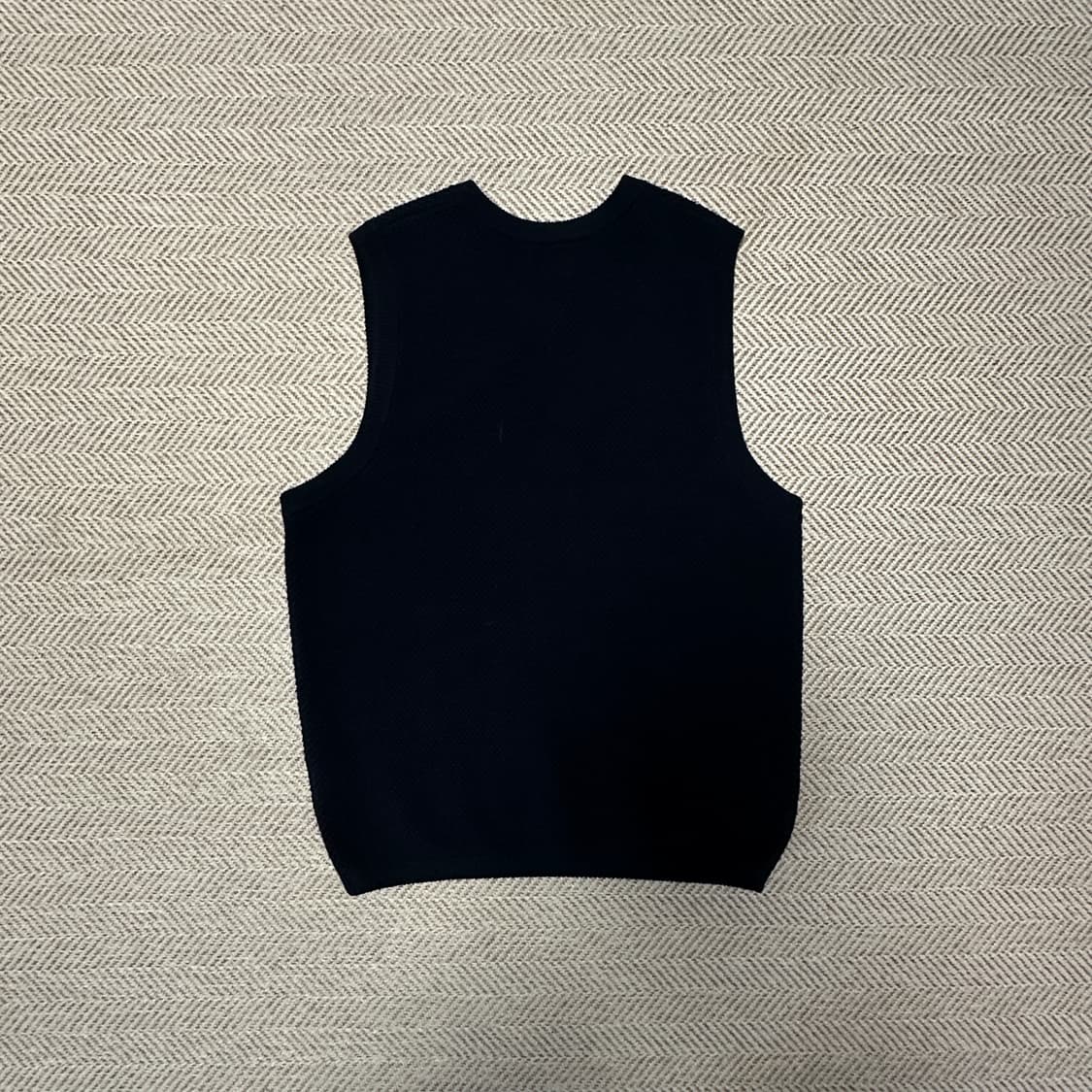 BEAMS knit vest navy 상품이미지2