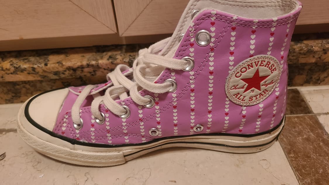 컨버스 척 하이 퍼플 하트 운동화 240 상품이미지4