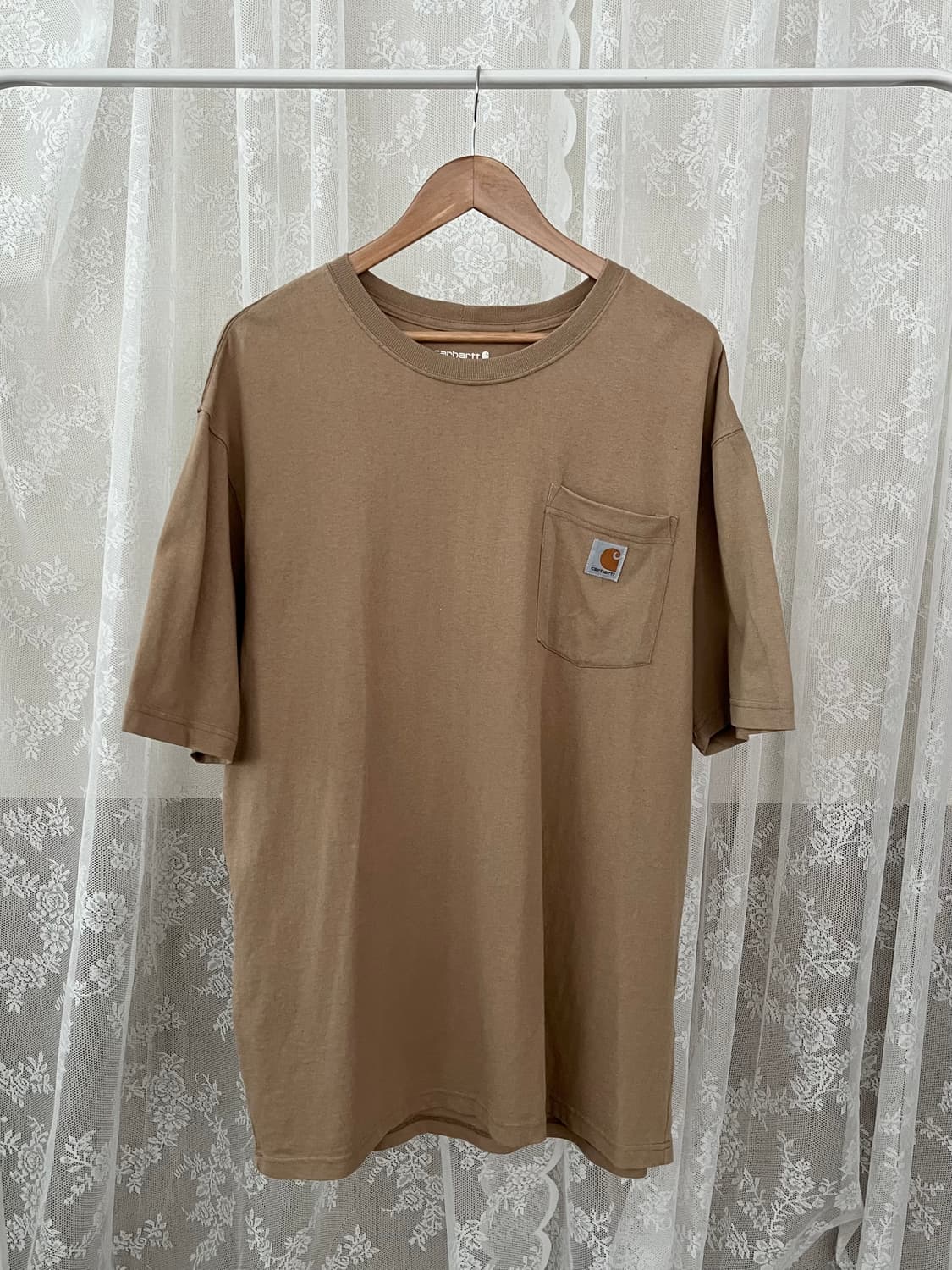 L) 칼하트 루즈핏 포켓 반팔 티셔츠 베이지 상품이미지1