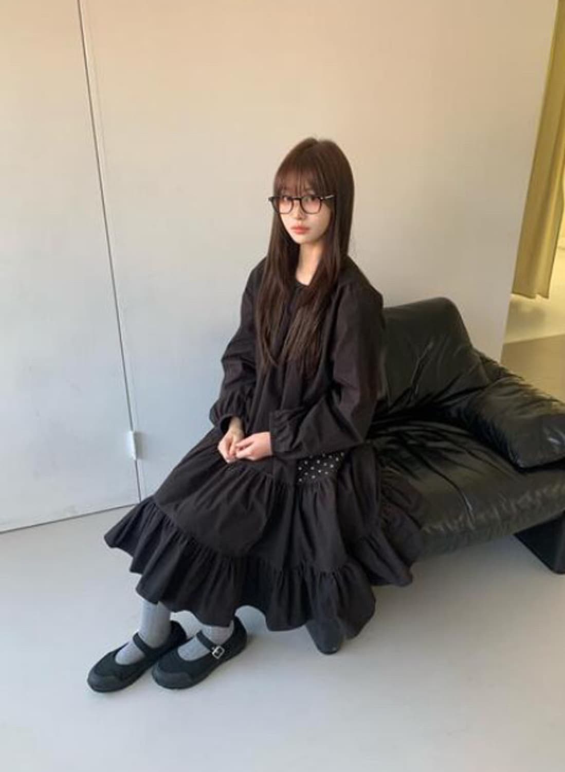 위시 도트포켓 프릴 원피스 상품이미지4