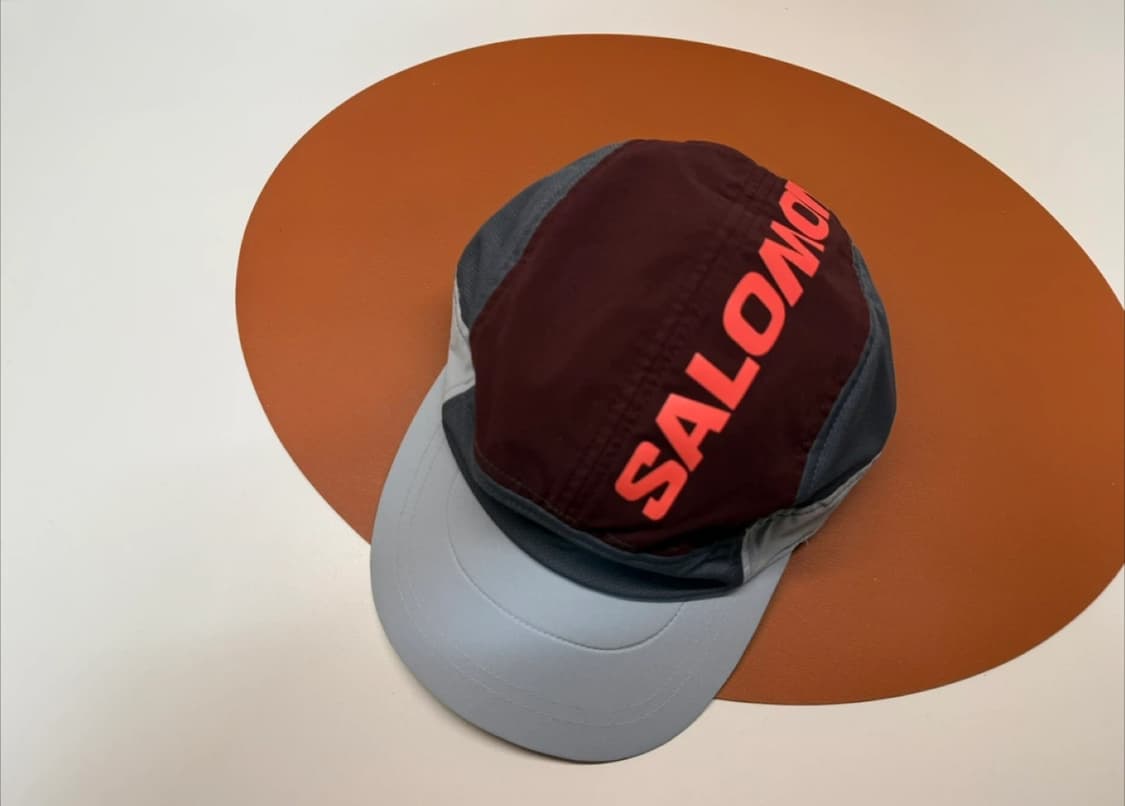 살로몬 트레일 캡 모자 버건디/그레이 상품이미지1