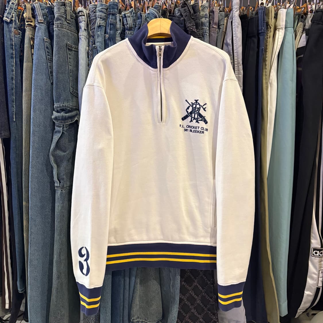 00s 폴로 랄프로렌 엠브로이드 하프 집업 상품이미지2