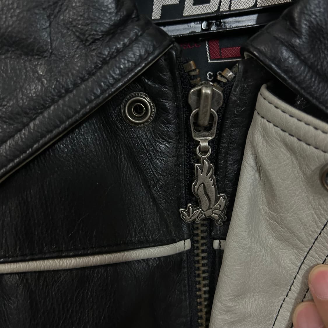 (L) FuBu 90s푸부 가죽 바시티 자켓 상품이미지8