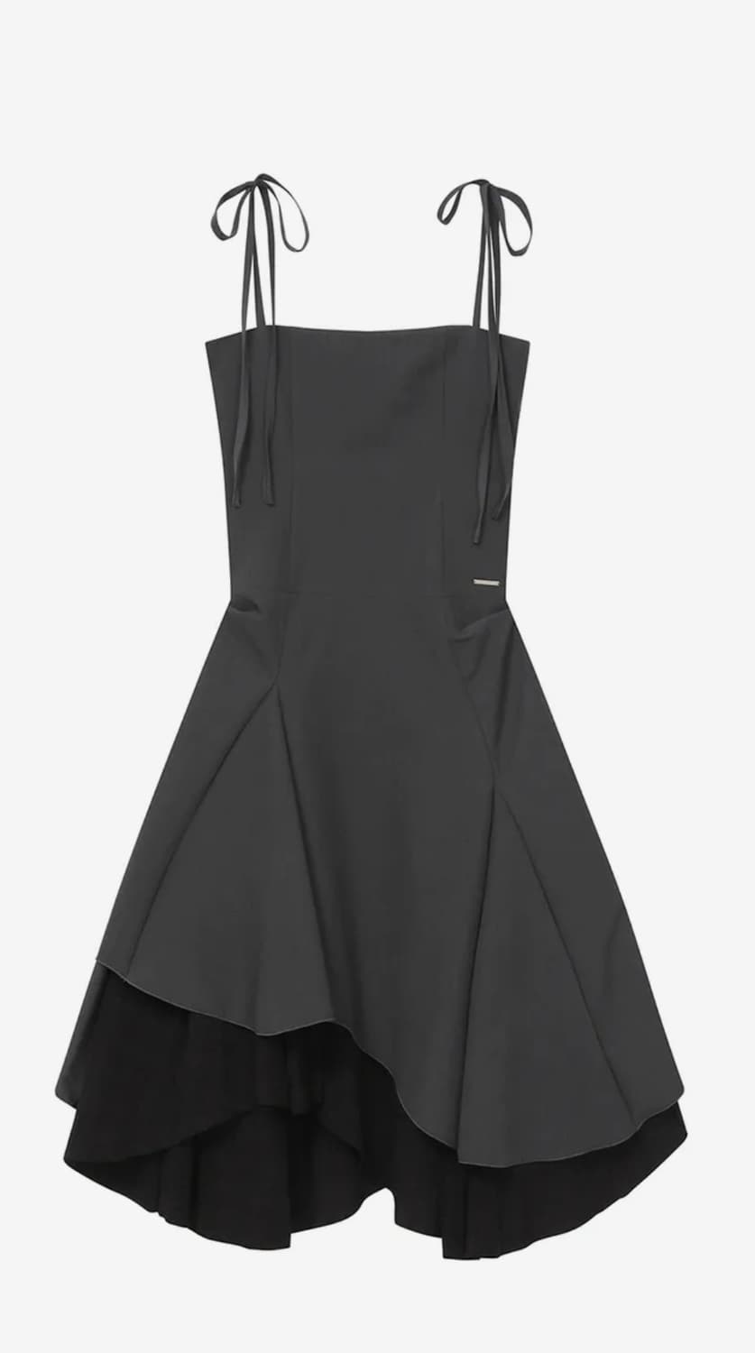 미세키서울 레이어드 원피스 차콜 2사이즈 상품이미지1