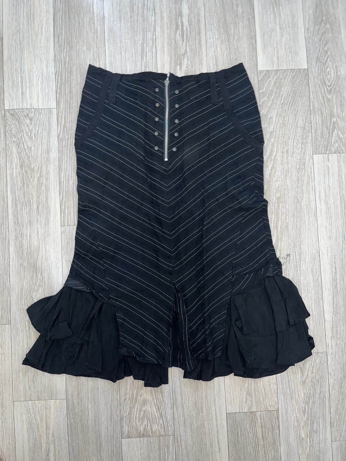 빈티지 로우라이즈 프릴 미디스커트 상품이미지1