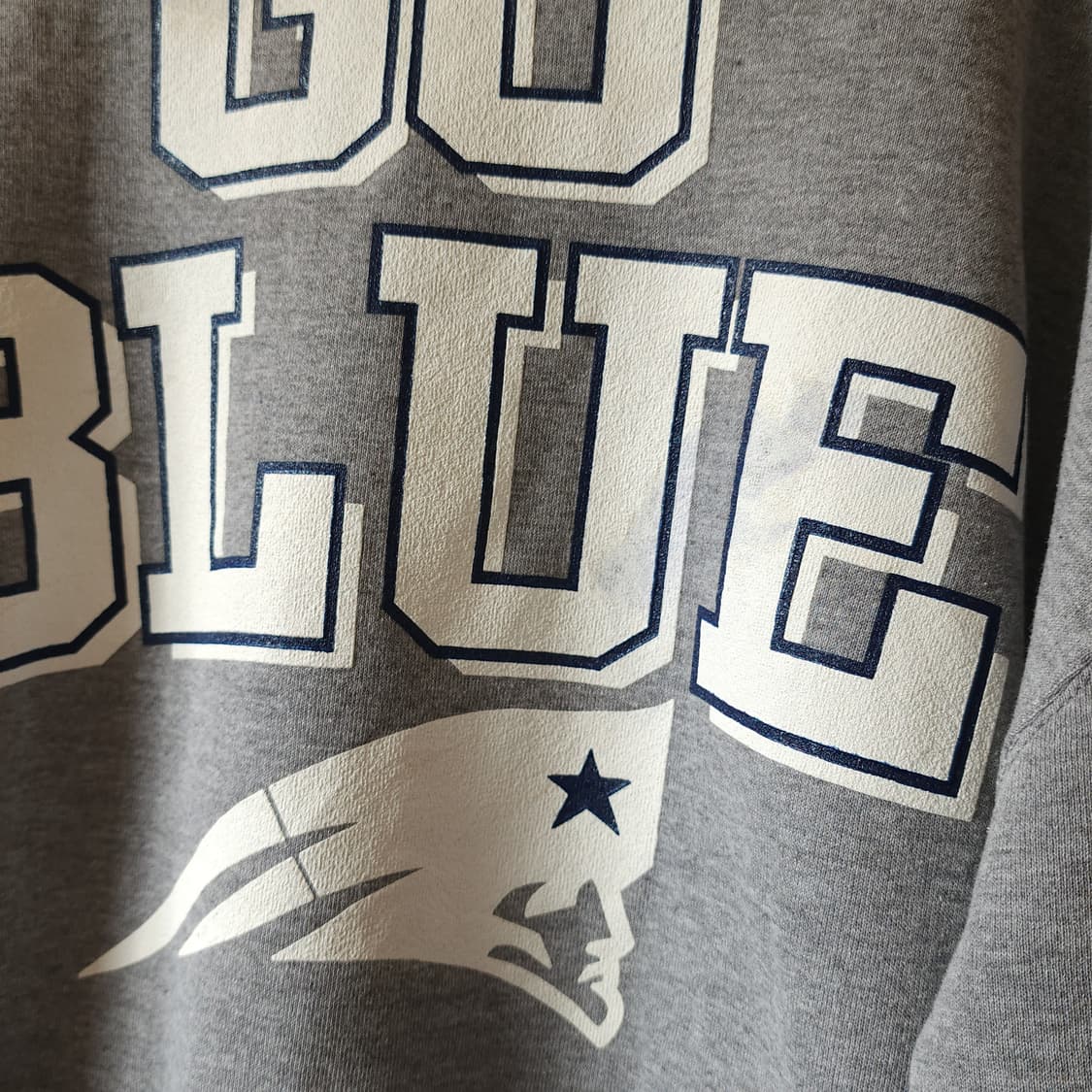 90s 러셀 맨투맨 스웻셔츠 레벨 풋볼 빈티지 레터링 그레이 상품이미지9