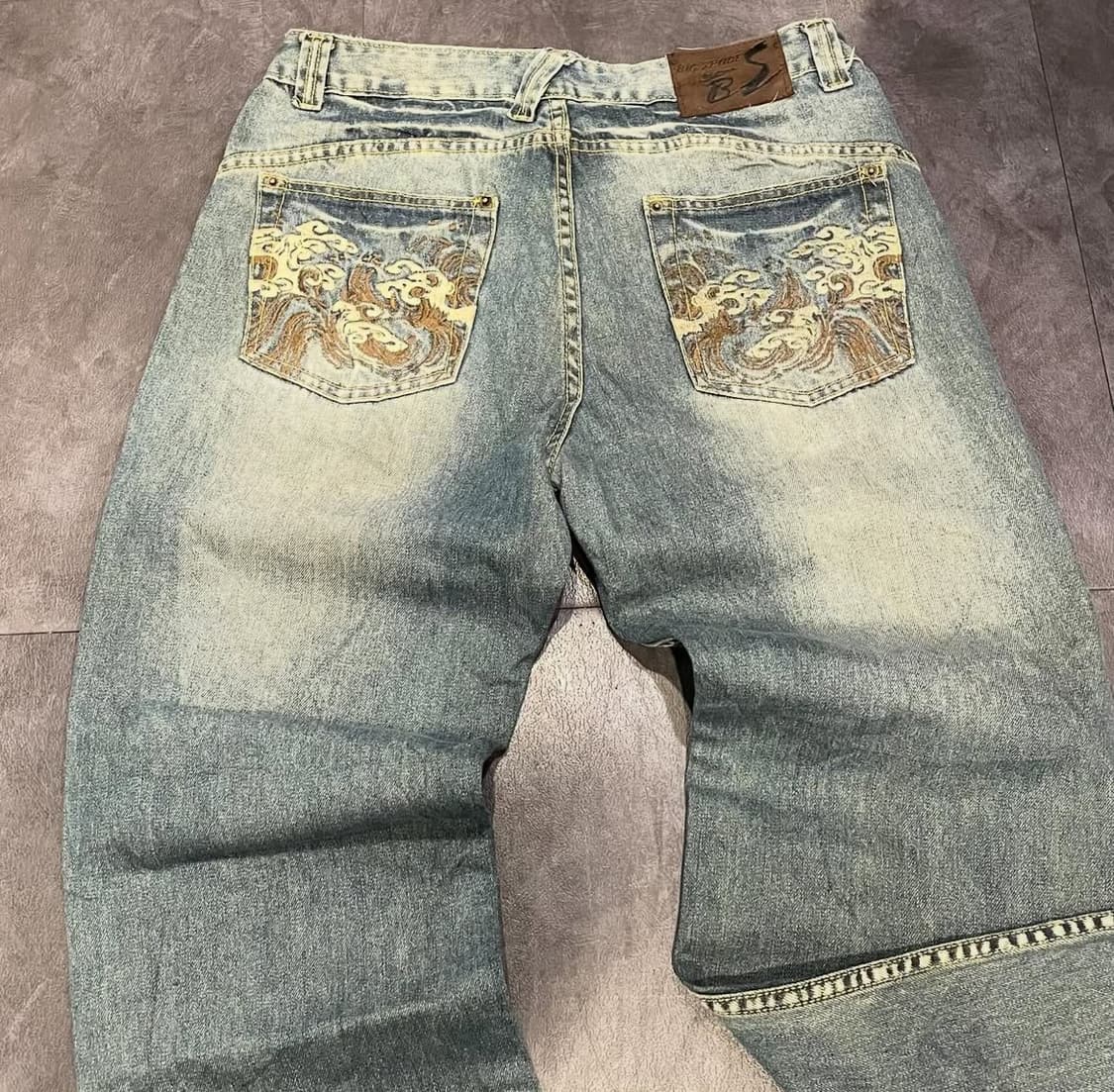 [IM] jean Big Spade jieans 힙합데님 자수 워싱 팬츠 상품이미지10