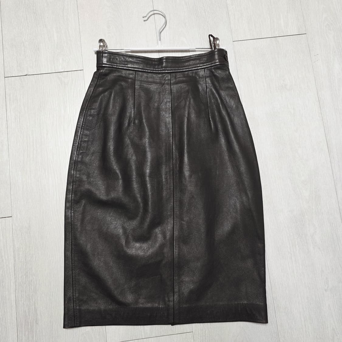 일본제 양가죽 100% 미디 스커트 진갈색 상품이미지1
