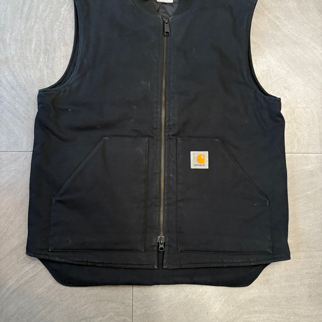 칼하트 정품 덕 캔버스 블랙 조끼 상품이미지4