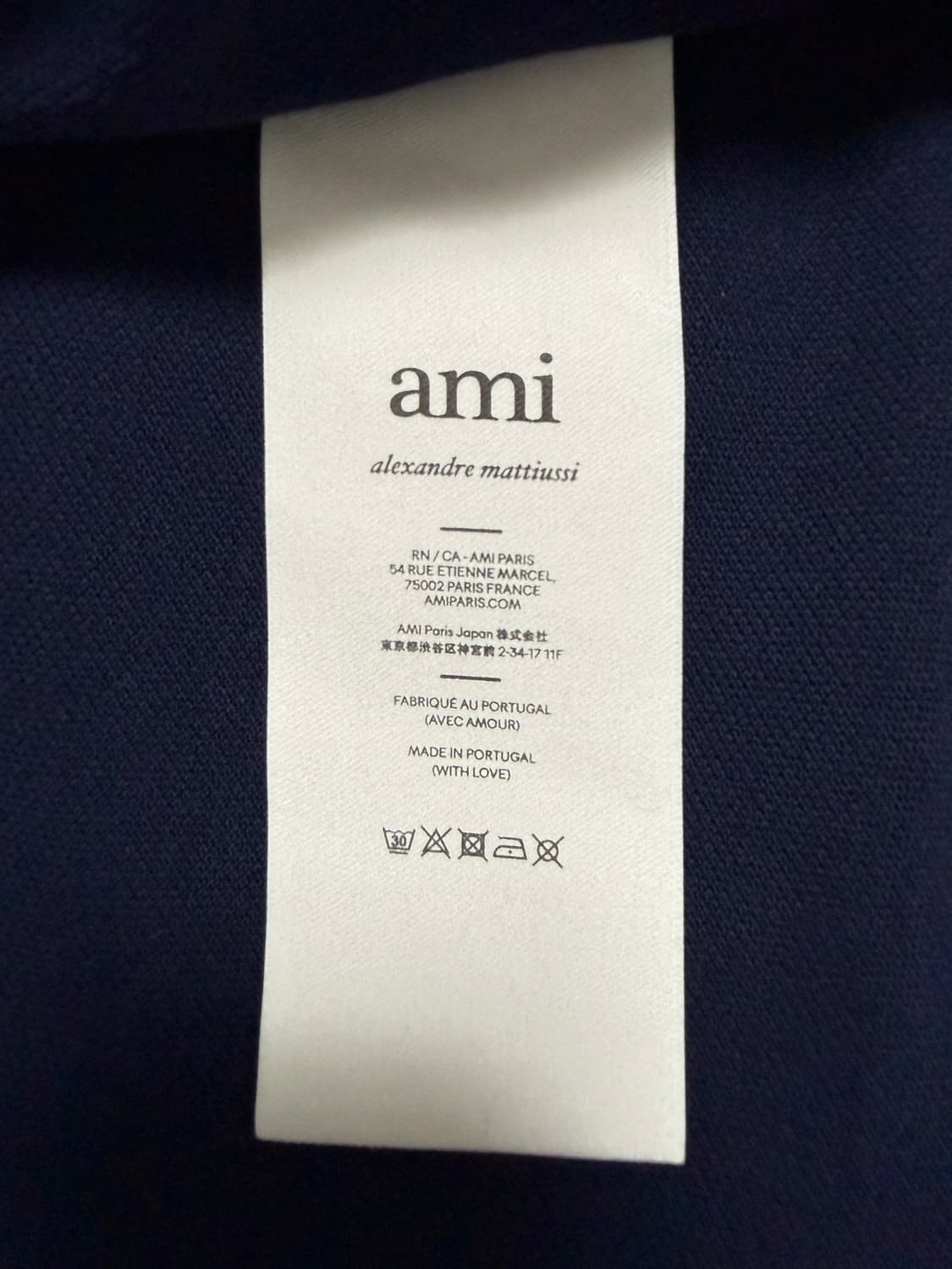 [급처] 아미(AMI) 하트 로고 폴로 네이비 상품이미지8