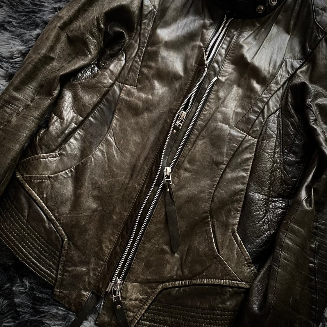 (최종 가격 인하)EKAM Double-Zip Leather Jacket 상품이미지3