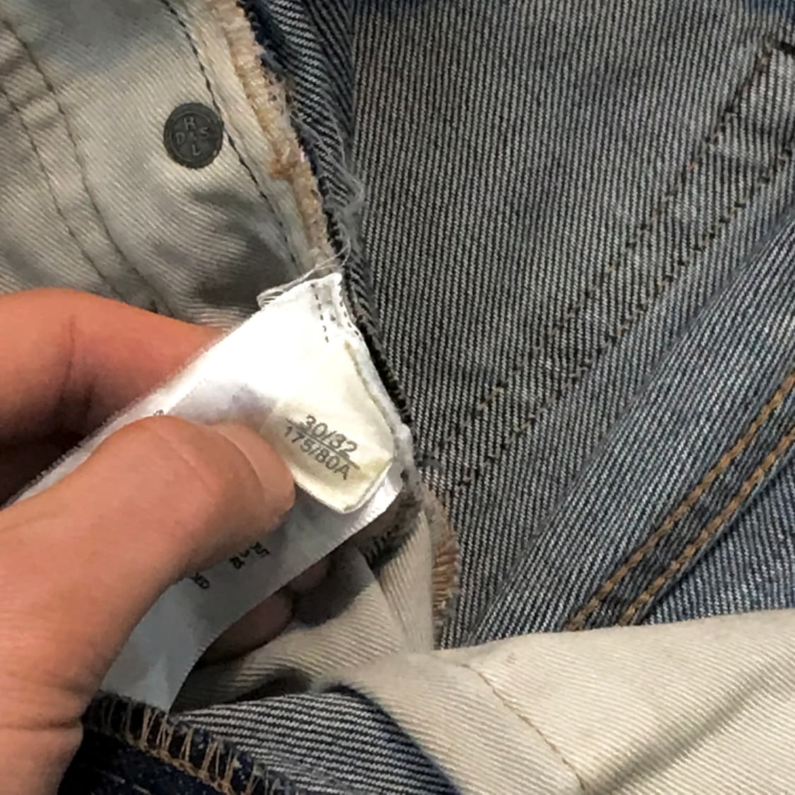 폴로 데님 앤 서플라이 진청 워시드 슬림핏 데님 팬츠 허리 31 사이즈 상품이미지6