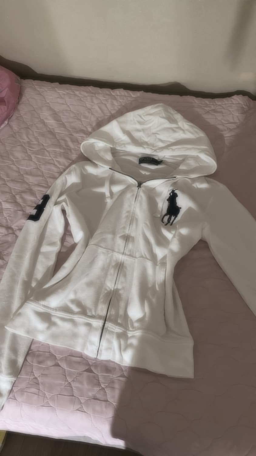 Polo ♥ 폴로 랄프로렌 빅포니 후드집업 화이트 성조기 상품이미지1