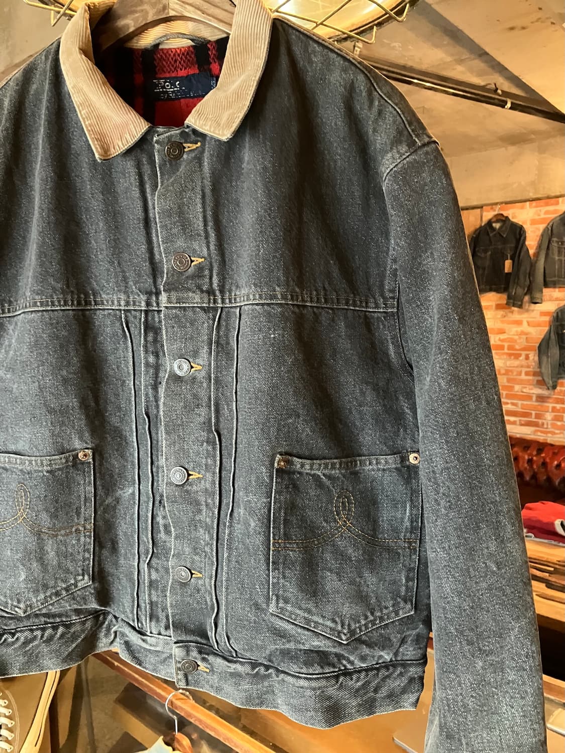 80s USA 폴로 랄프로렌 2세대 블랙 데님 자켓 상품이미지4