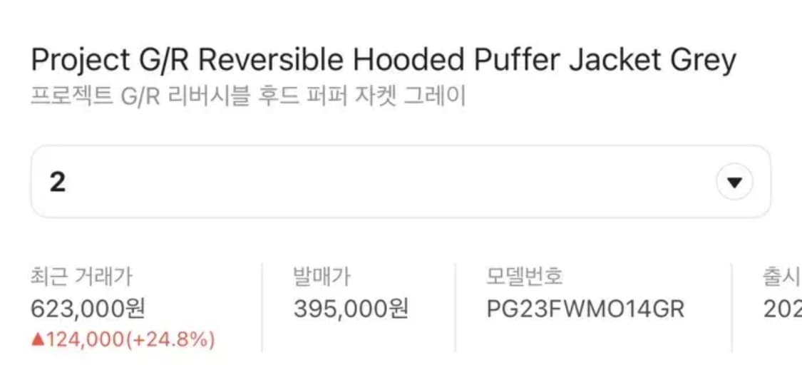 [2] 프로젝트gr 리버시블 후드 푸퍼 패딩 그레이 상품이미지3