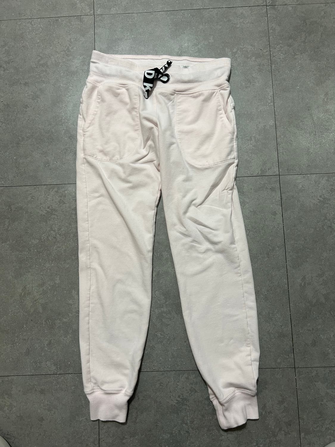  DKNY 라이트핑크 빈티지 코튼  조거 팬츠 44size  상품이미지1