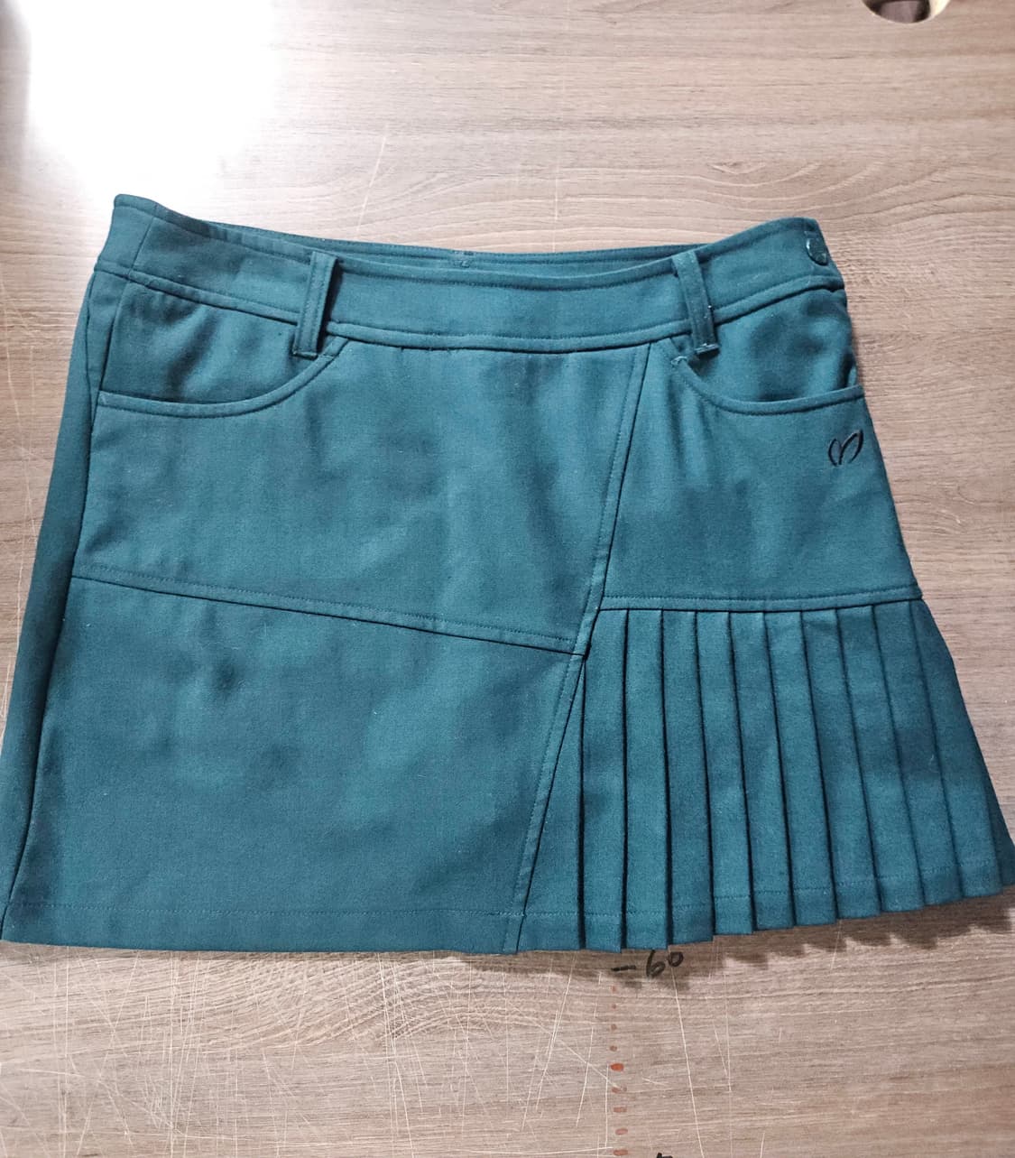 마스터바니 청녹 플리츠 미니스커트 1 상품이미지1