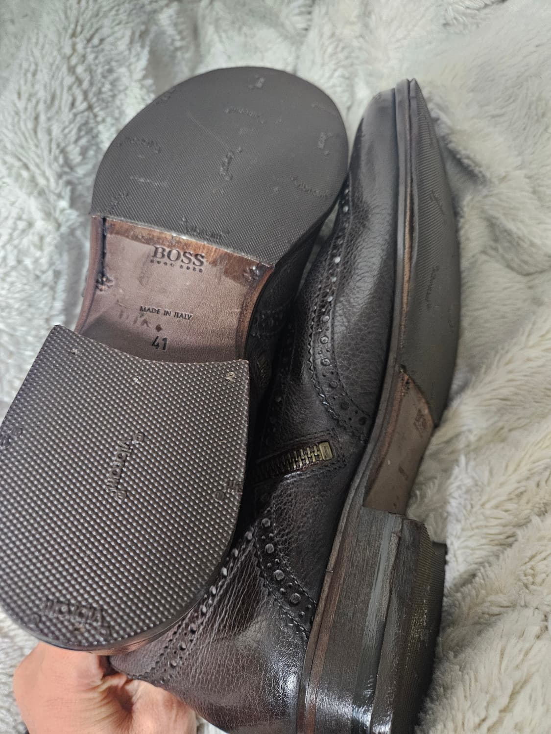 휴고보스 가죽 앵글 부츠 41사이즈 상품이미지5