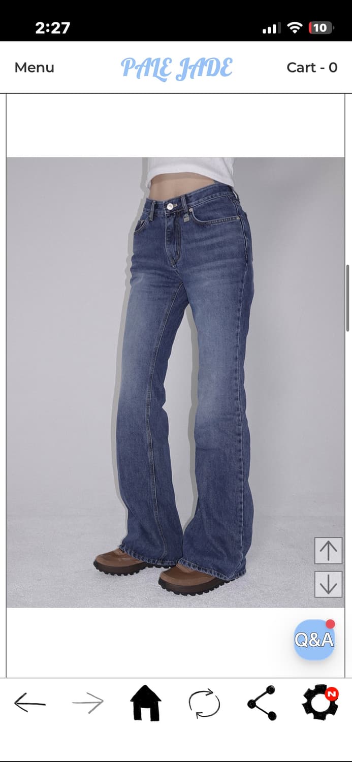 페일제이드 미드라이즈 부츠컷 데님팬츠 상품이미지1