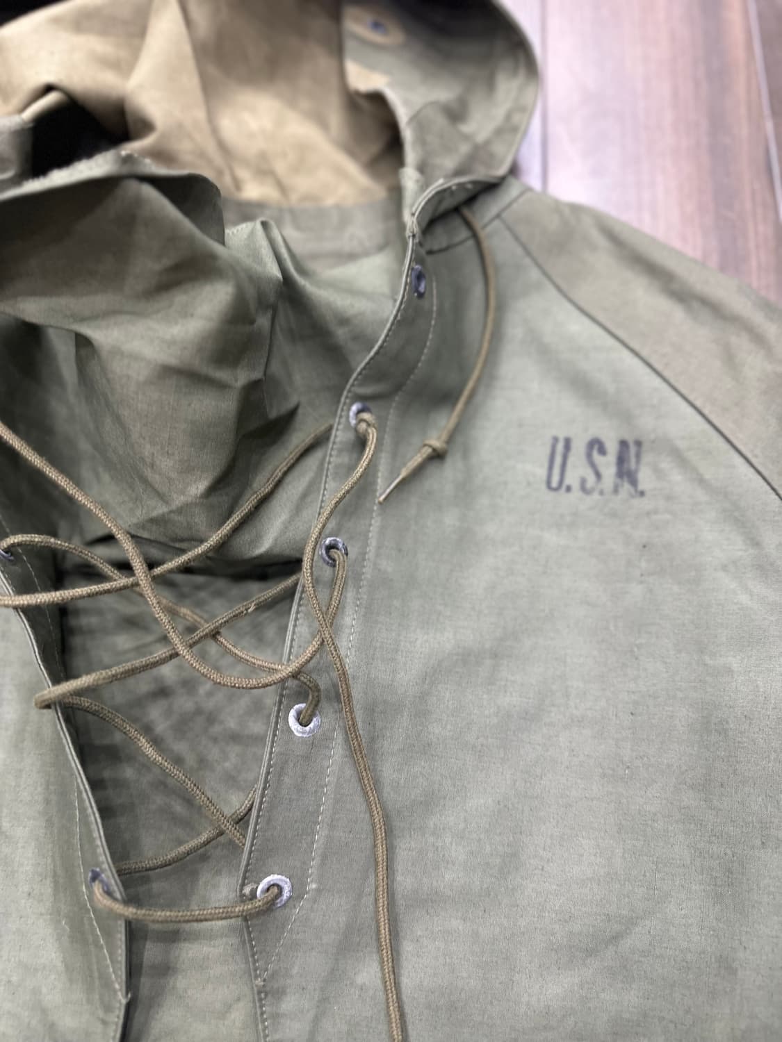 1940‘s WW2 USN Wet Weather Parka s사이즈 상품이미지2