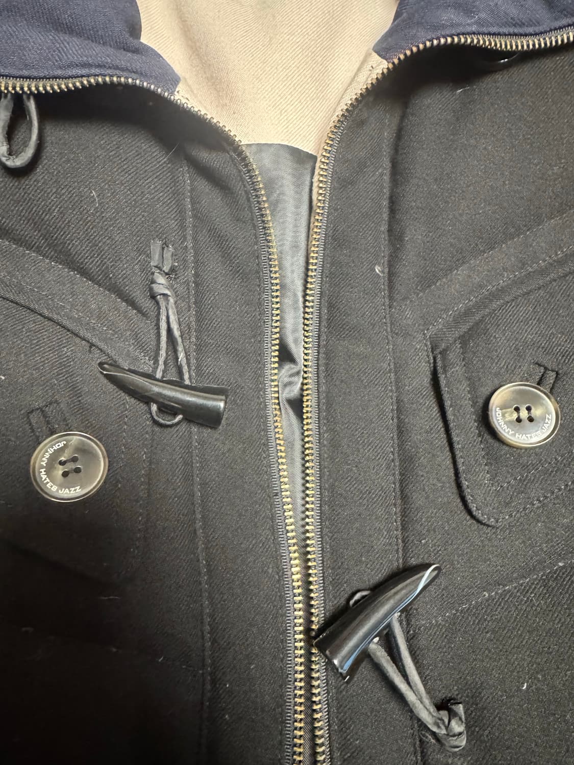 쟈니헤잇재즈 블랙 울패딩 상품이미지4