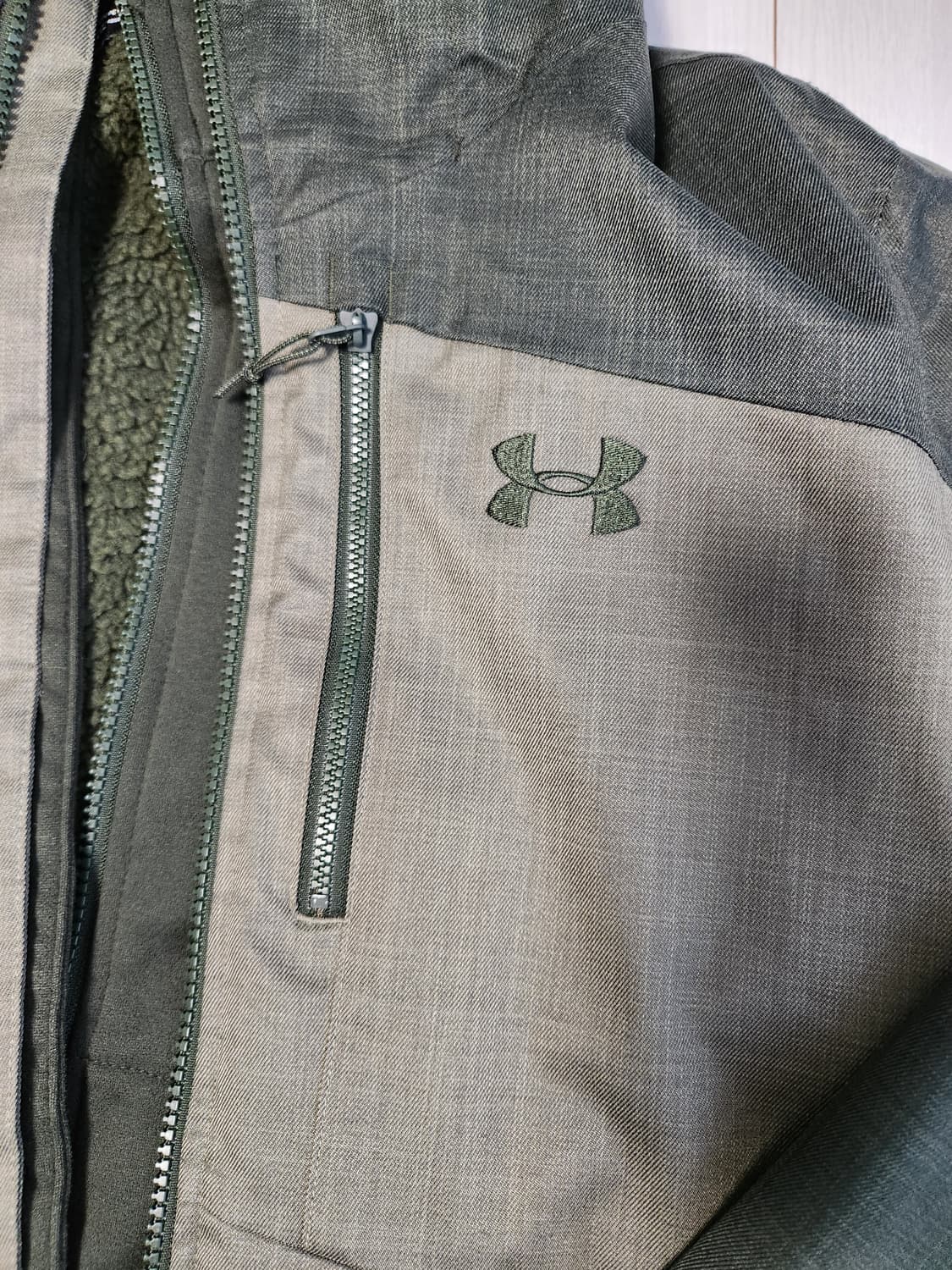 새상품급)언더아머 포터 쓰리인원 방수방풍 바람막이 재킷(기모 플리스 내피 상품이미지6