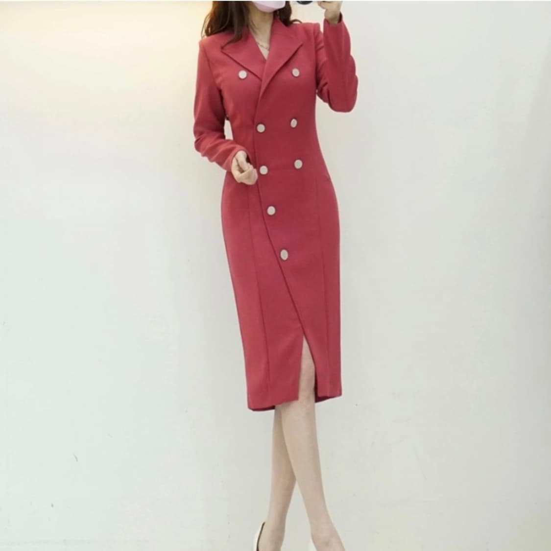 미니멈(MINIMUM) 더블버튼 원피스 66 새상품 상품이미지8