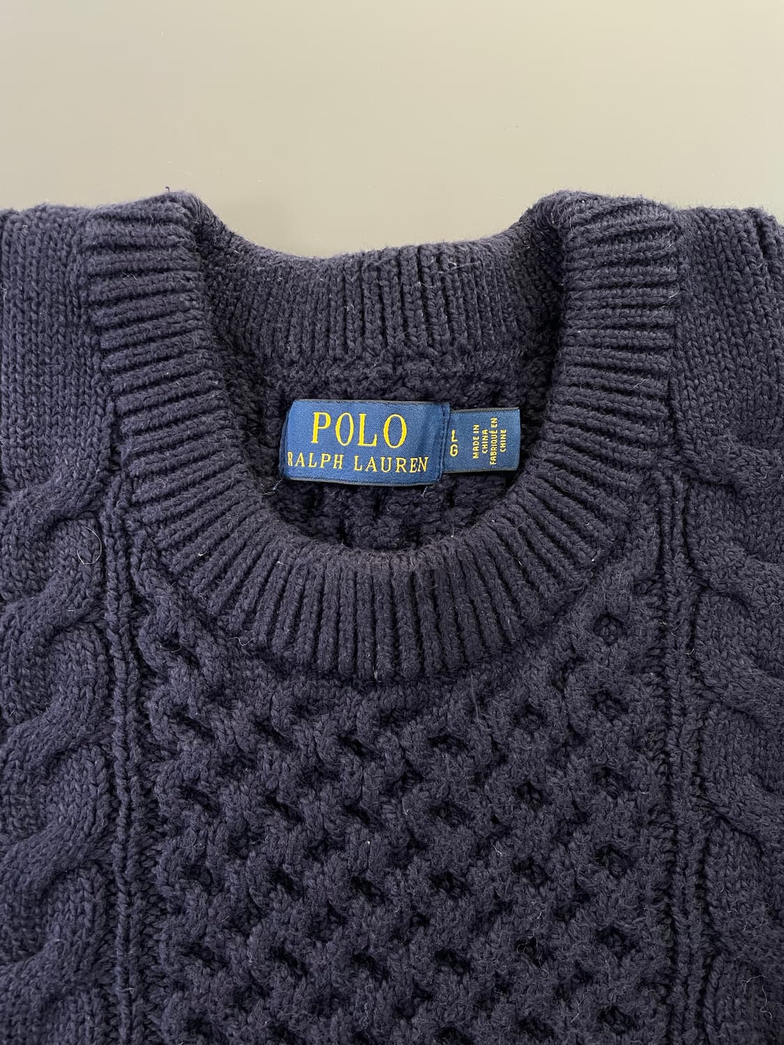 [L] 폴로 랄프로렌 꽈배기 코튼 니트 상품이미지10
