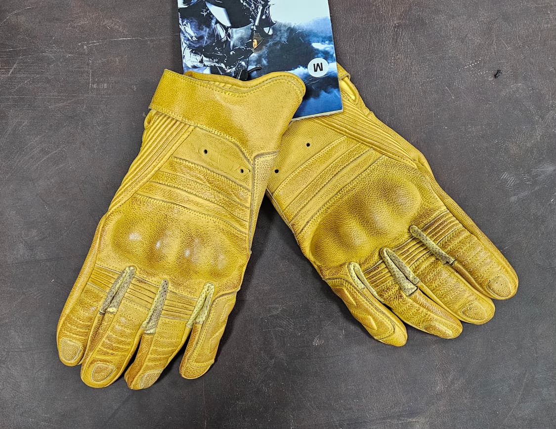 빈티지 바이크 가죽 장갑, 사이즈 M 상품이미지1