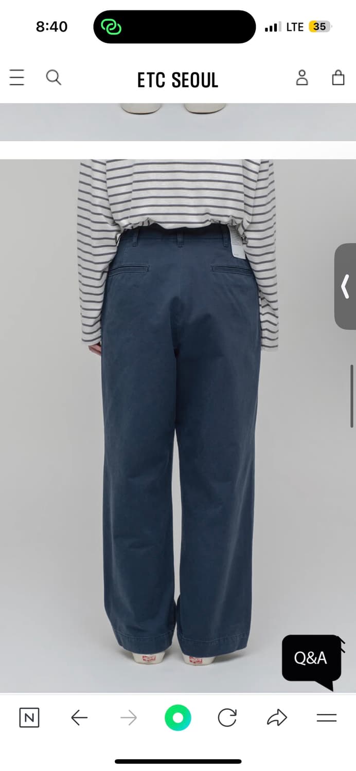 시오타 웨폰치노 스톤워시드 네이비 6 상품이미지6