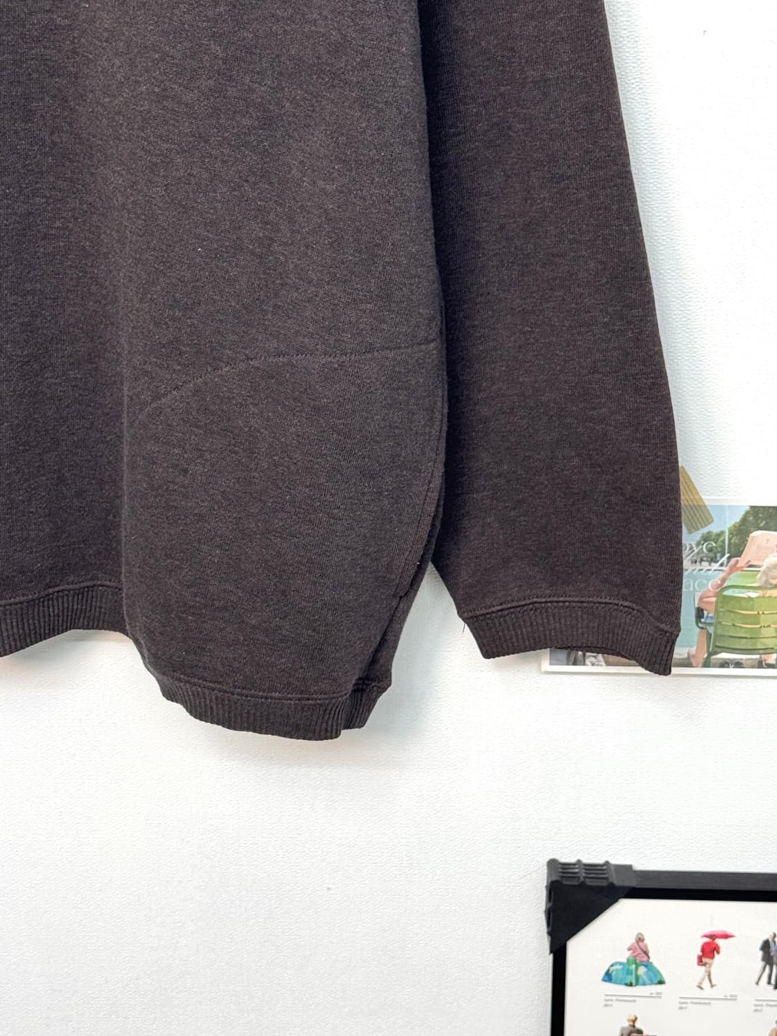 Brown Henley neck sweat shirt/T97 상품이미지3