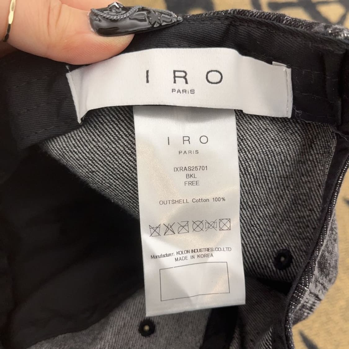 이로 캐주얼 스트릿 락시크 흑청 데님 볼캡 C08596 상품이미지4