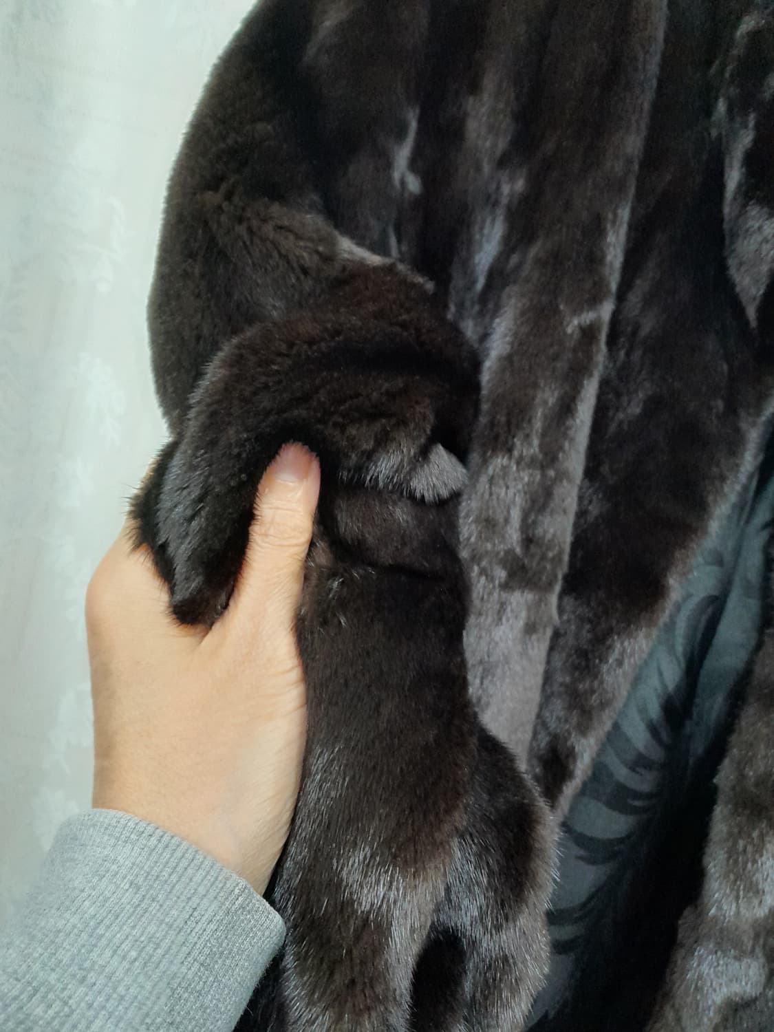 국제퍼 블랙그라마 통밍크 점퍼 상품이미지6