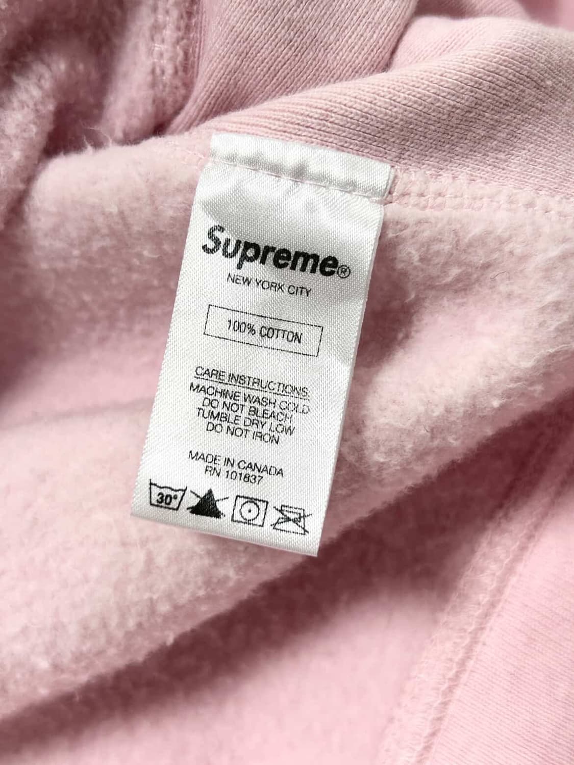 슈프림 17FW 센터피스 뮤트핑크 후드 상품이미지10