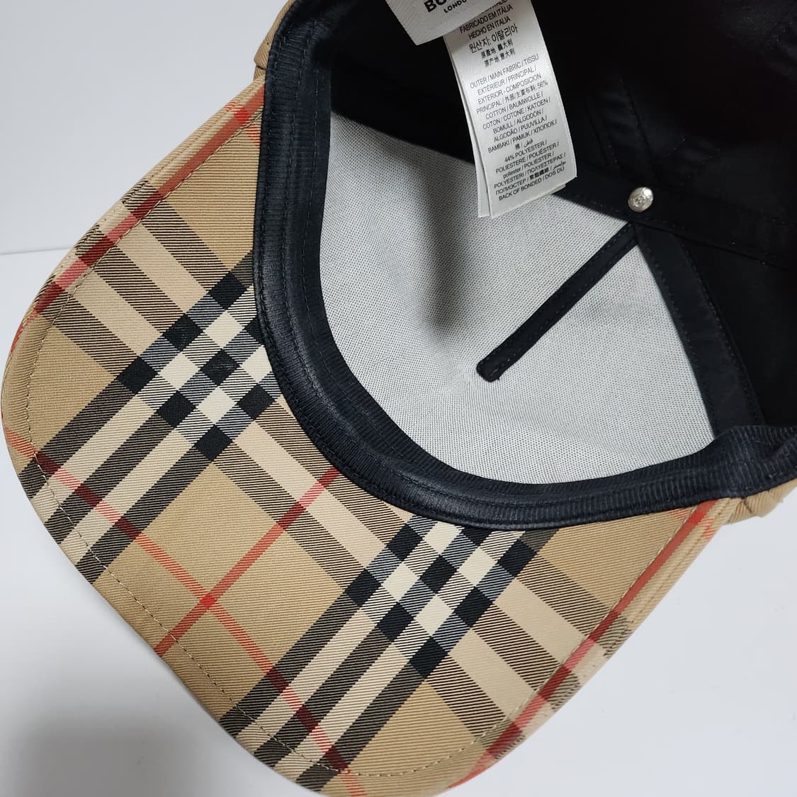 [M] 버버리 체크 러브 볼캡 모자 8037789  상품이미지6