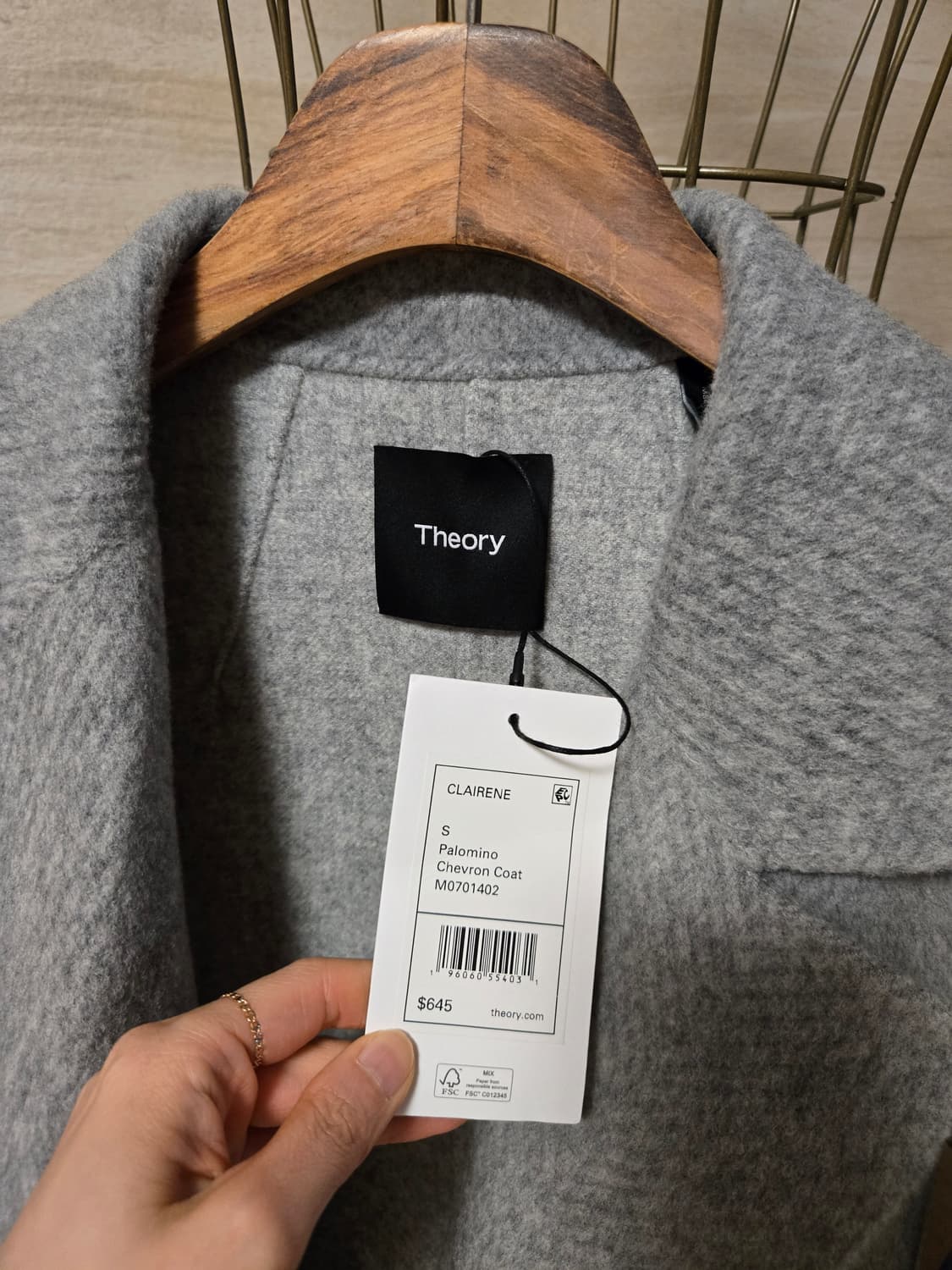 [s/미착용] Theory 띠어리 여성 울 코트 자켓 상품이미지3