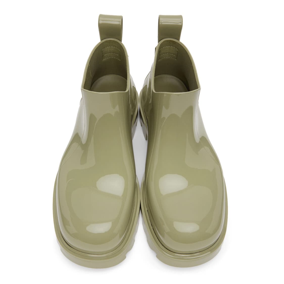 새상품 보테가 베네타 스트라이드 샤이니 러버 앵클 부츠 장화 트래버틴 상품이미지4