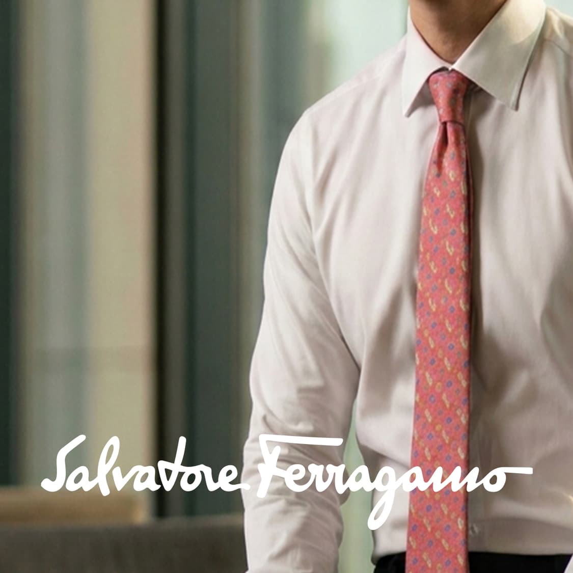 살바토레 페라가모 토끼와 거북이 모티브 넥타이 8.5cm B등급 E955 상품이미지1