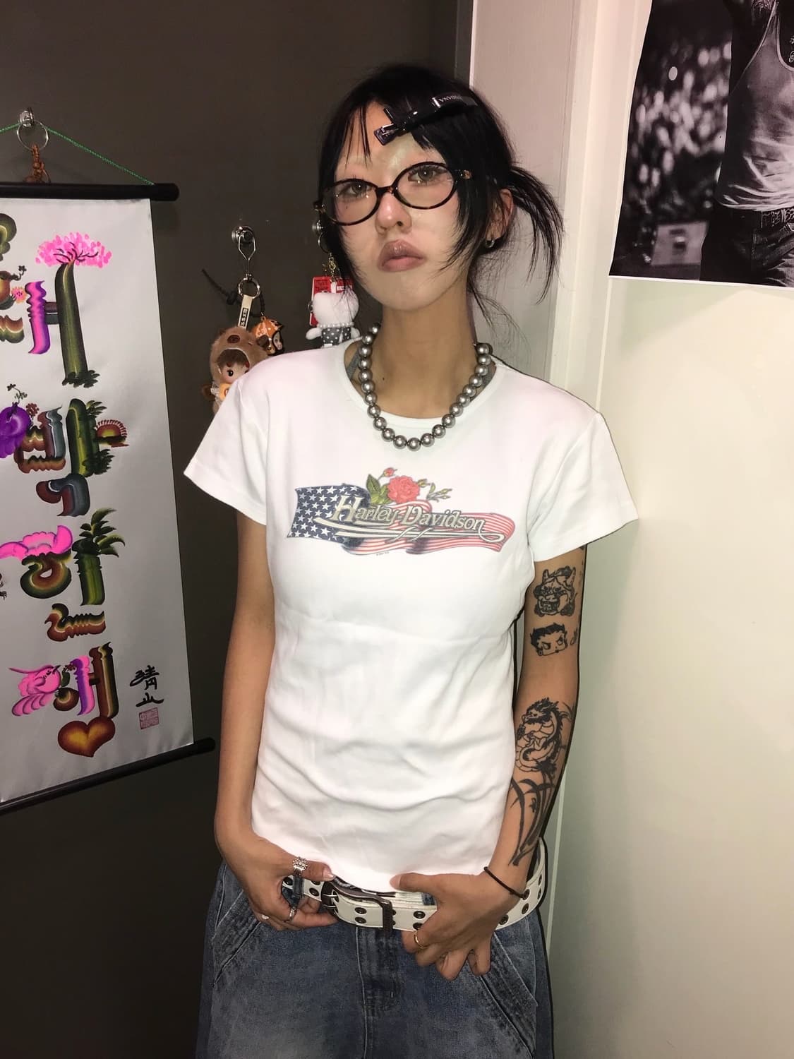 < Harley-Davidson Printing T-shirt > 상품이미지2