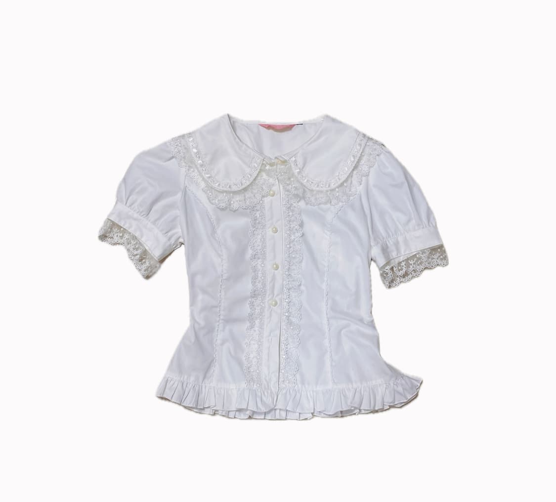 바디라인 우사미미 레이스 블라우스 상품이미지1