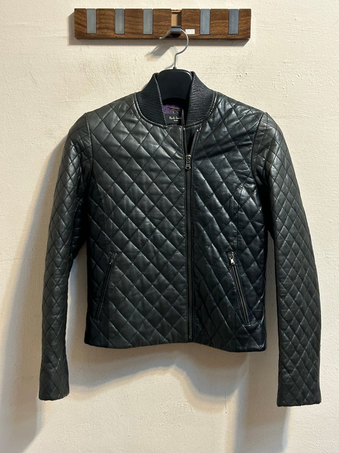 폴스미스 블랙 퀼팅 램스킨 레더 자켓 상품이미지1