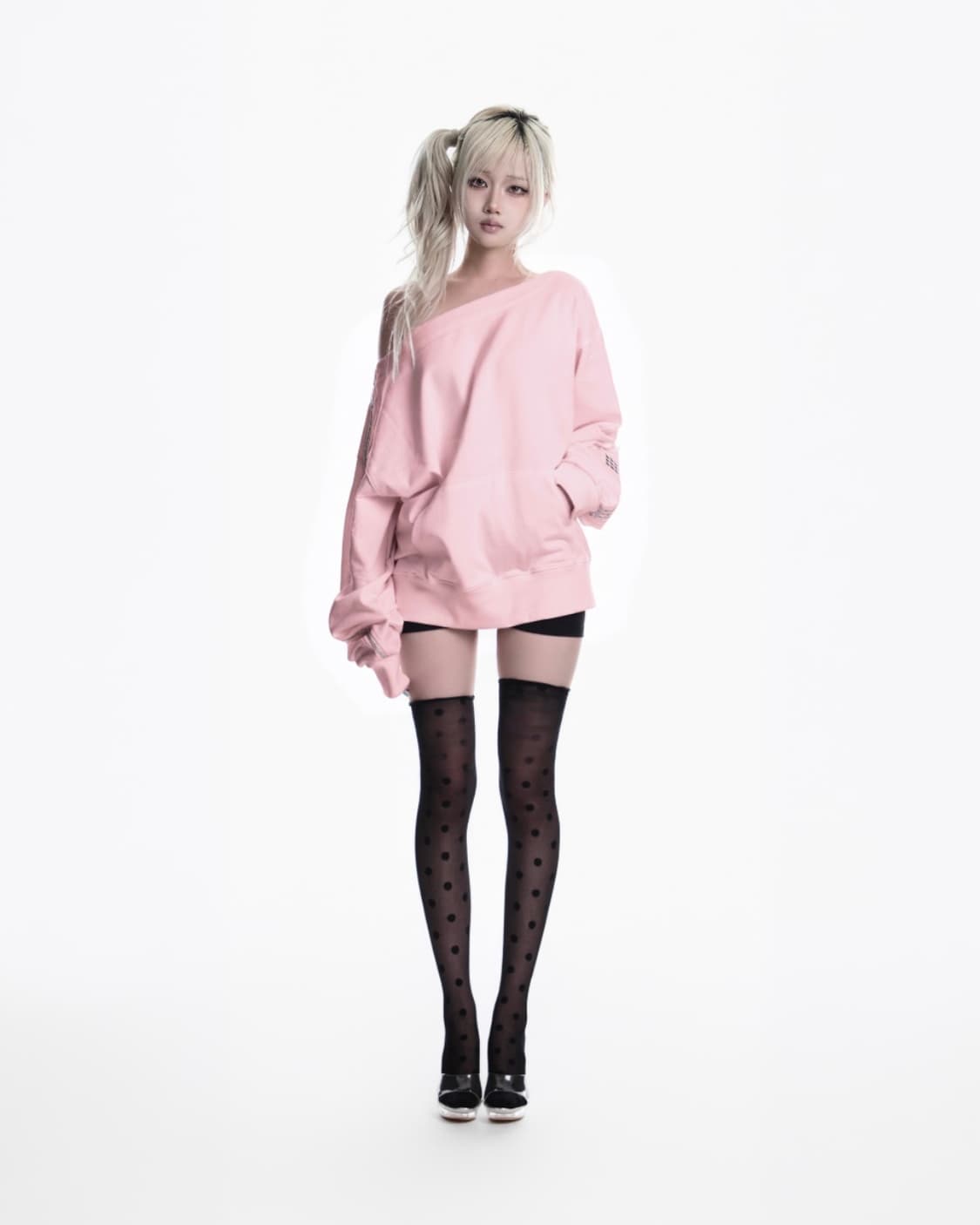 Kyoii KY03-CROSS SHOULDER SWEATSHIRT 상품이미지1