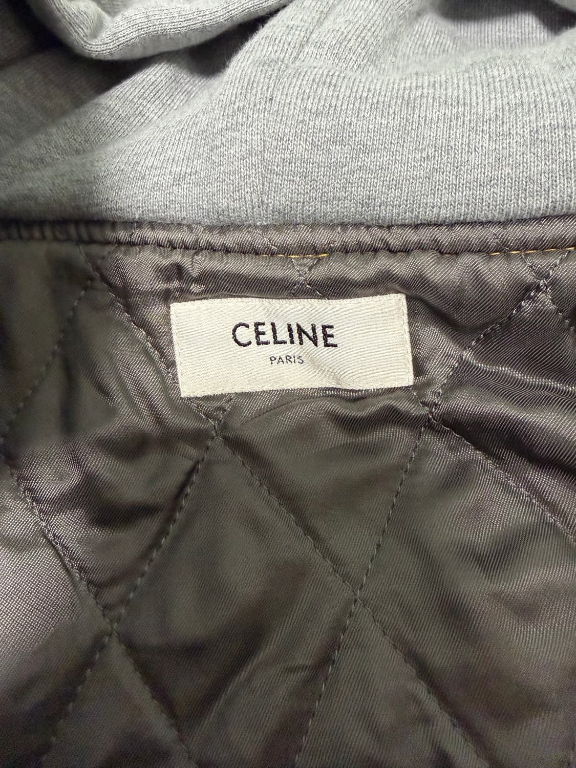 셀린느 C로고 데님 테디 후드 바시티 자켓 M 상품이미지3