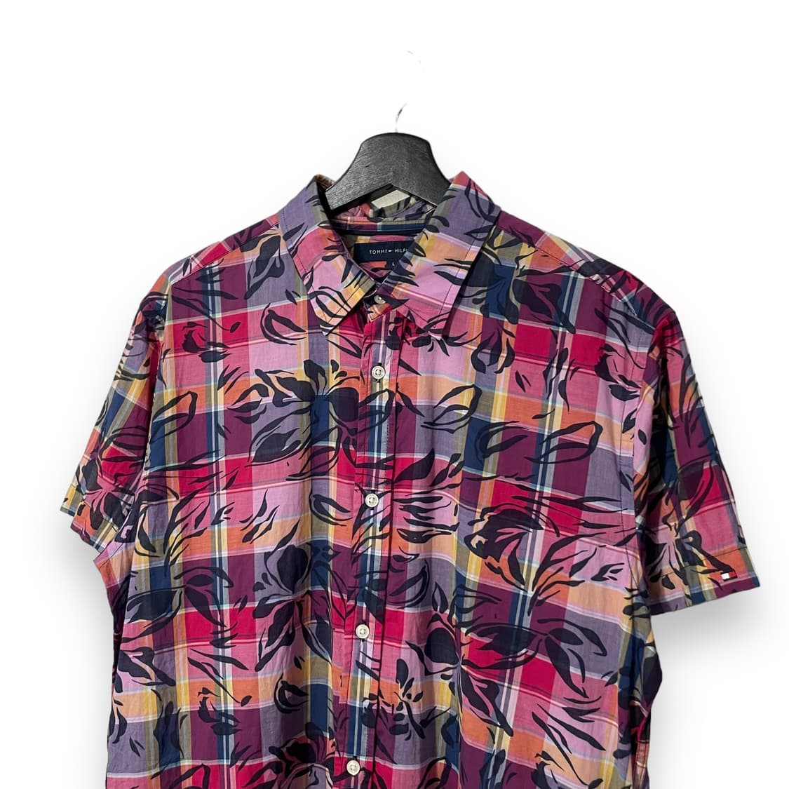 타미힐피거 하와이안 체크 반팔셔츠 상품이미지3