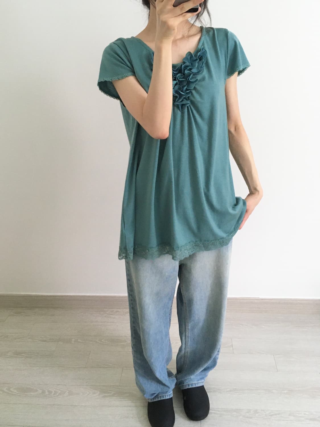 tencel ruffle top 상품이미지5
