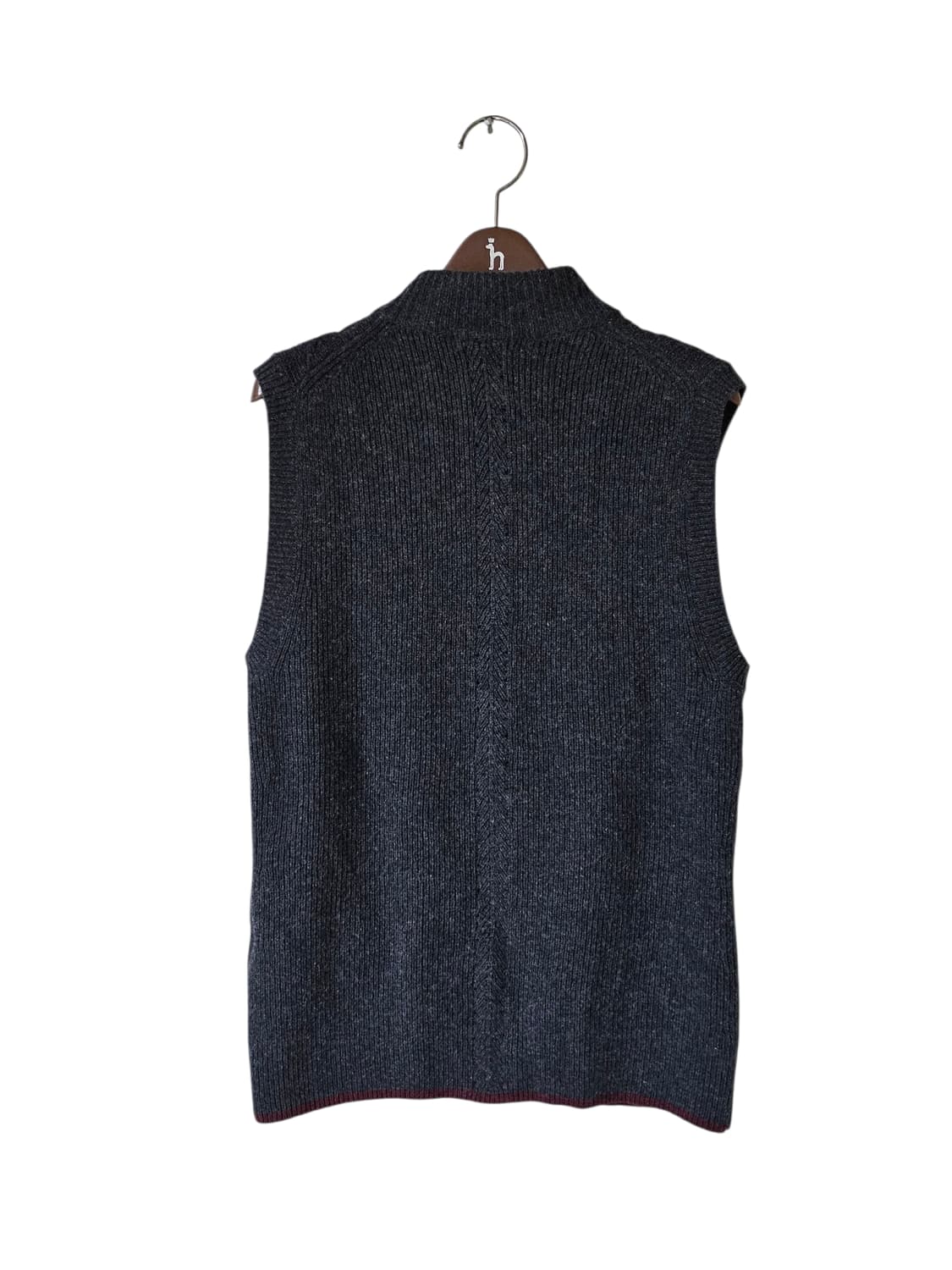 헤지스 미착용/울캐시미어 혼방/차콜 케이블 여성니트 조끼 베스트 55 상품이미지9