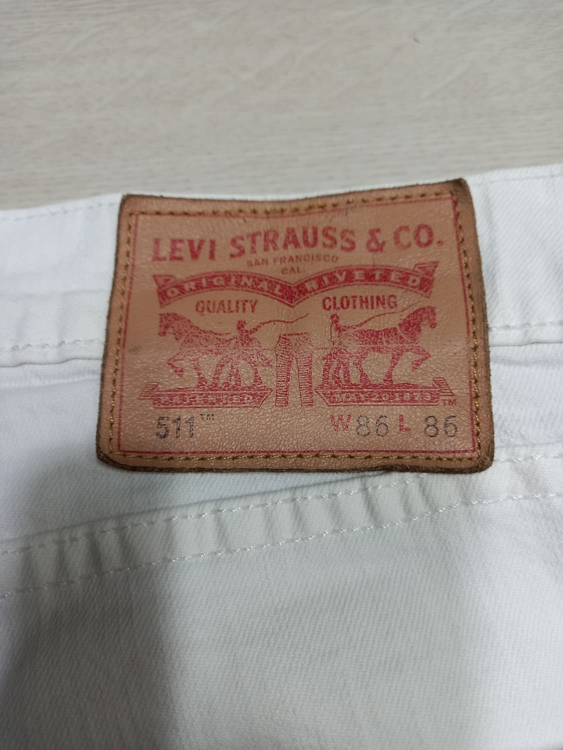 34 리바이스511 멕시코 봄여름용 스판 슬림일자 화이트 34-573 상품이미지5