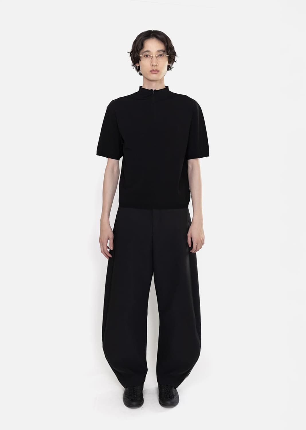 아모멘토 Half Zip-Up Knit, Black M 상품이미지2