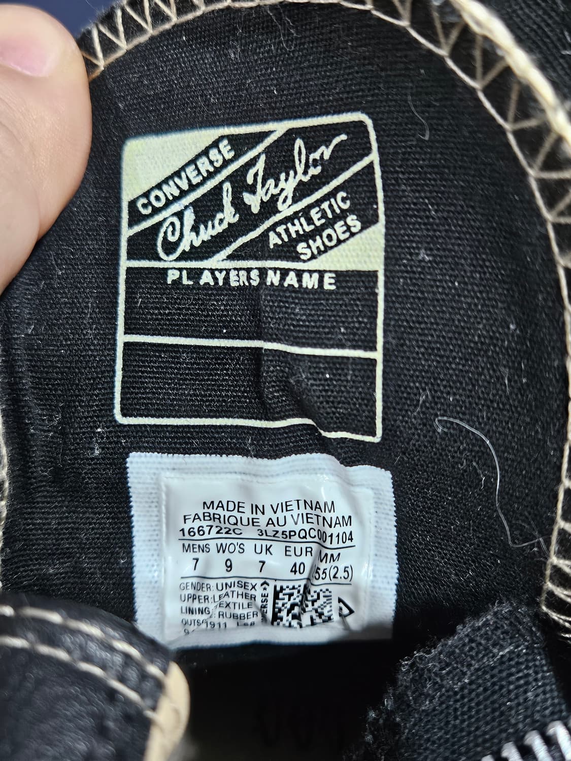 컨버스 척테일러 베이지 남성 255 집업 가죽 하이탑  상품이미지10