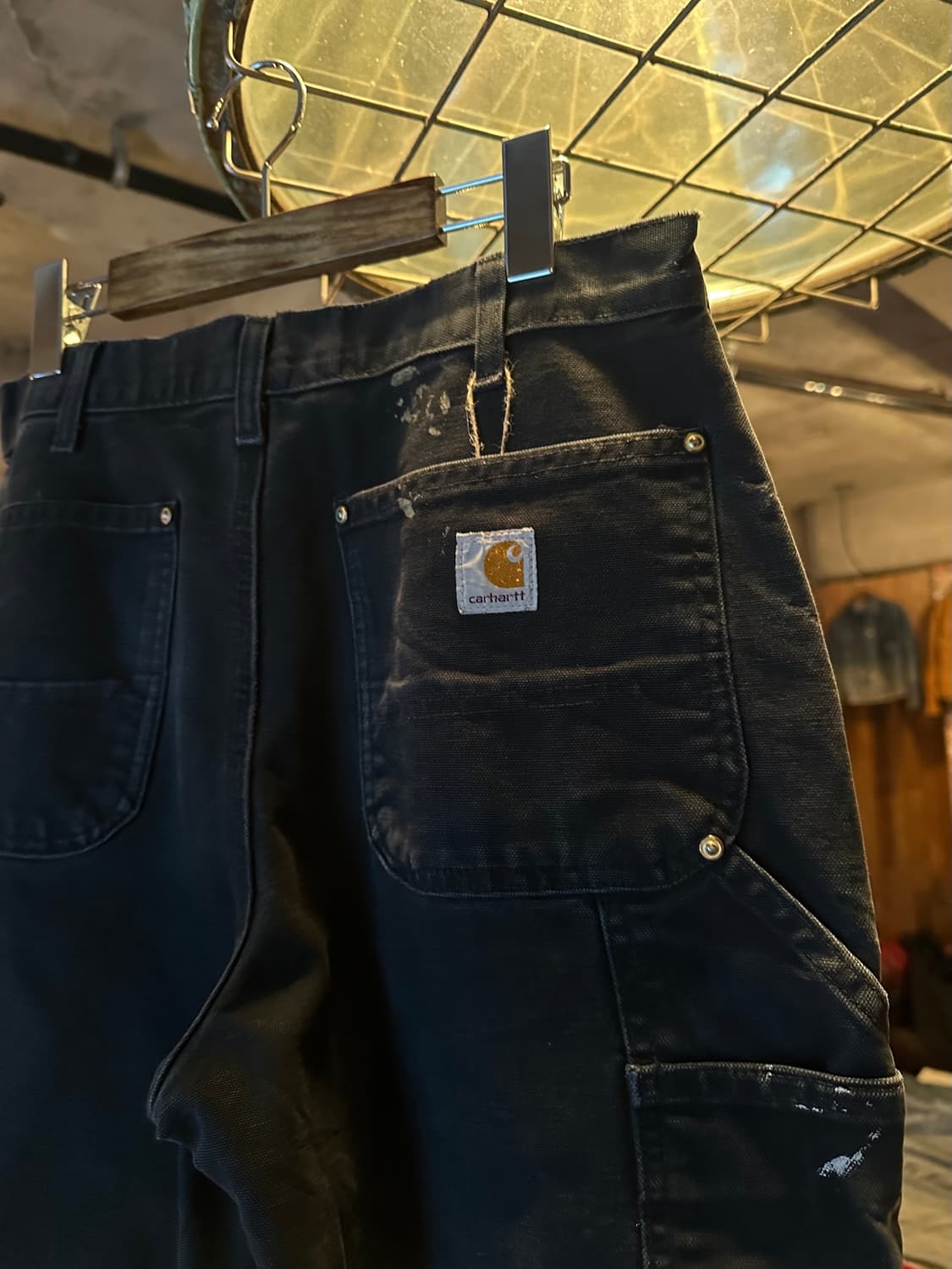 칼하트 B01 BLK 더블니 캔버스 워크 팬츠 상품이미지6